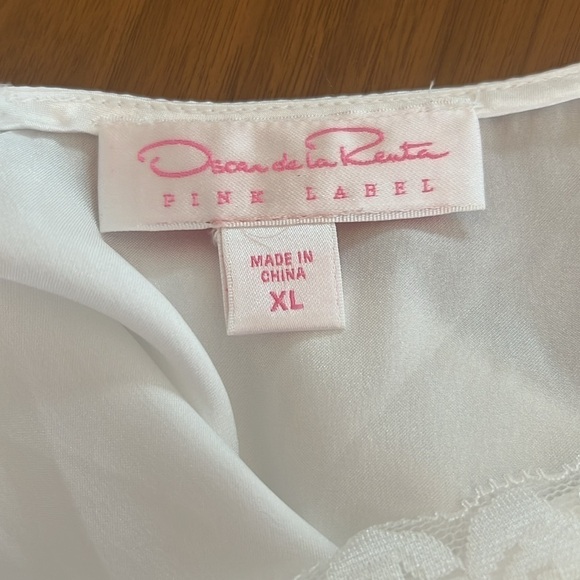 Oscar de la Renta Pink Label Always-A-Bride Long Nightgown- White SZ XL - Picture 7 of 8